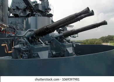 Secondary Armaments On The USS Texas Battleship