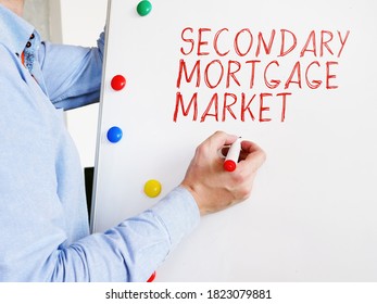 Secondary Mortgage Market Handwritten Inscription On Whiteboard.