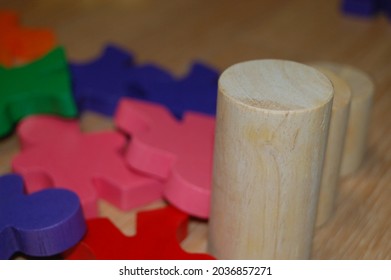 Secondhand Colorful Dominoes Wooden Toys We Bought At Second Hand Shop In Japan