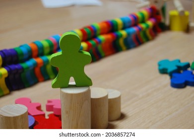 Secondhand Colorful Dominoes Wooden Toys We Bought At Second Hand Shop In Japan