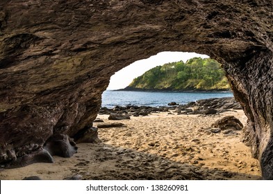 Secret Beach from inside the Cave