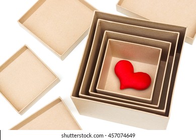 Secret Box With A Red Heart / Hidden Love 