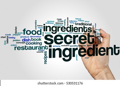 Secret Ingredient Word Cloud Concept