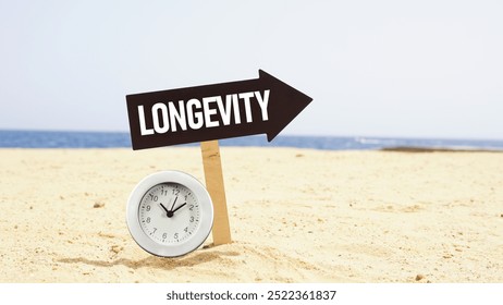 The secret of longevity is shown using a text