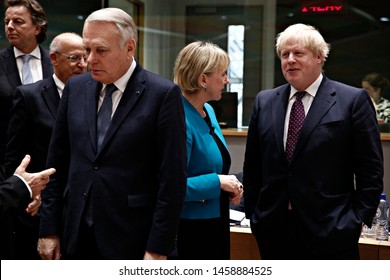 Secretary Of State For Foreign Affairs Of UK, Boris Johnson Attends In An European Union Foreign Affairs Council Meeting In Brussels, Belgium On Feb. 6, 2017