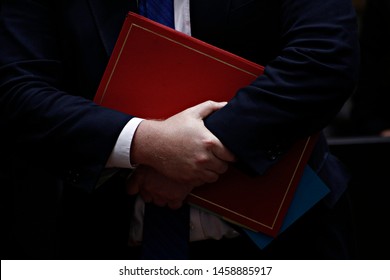 Secretary Of State For Foreign Affairs Of UK, Boris Johnson Attends In An European Union Foreign Affairs Council Meeting In Brussels, Belgium On May 15, 2017