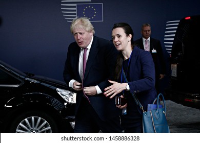 Secretary Of State For Foreign Affairs Of UK, Boris Johnson Attends In An European Union Foreign Affairs Council Meeting In Brussels, Belgium On Jul. 7, 2017