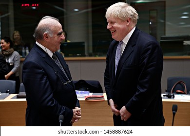 Secretary Of State For Foreign Affairs Of UK, Boris Johnson Attends In An European Union Foreign Affairs Council Meeting In Brussels, Belgium On Jan. 16, 2017