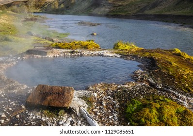 Secrett Lagoon, Hot Tube In Fludir, Iceland