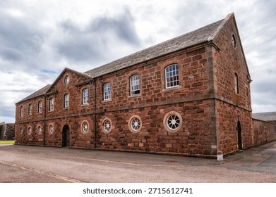 Section of barracks within the garrison of Fort George near Inverness, in the Highlands of Scotland, UK
