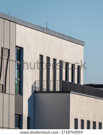 section facade of a modernbuilding 