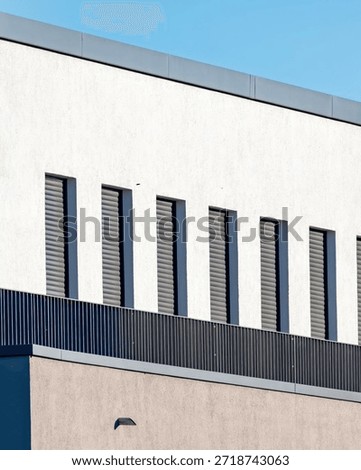section facade of a modernbuilding 