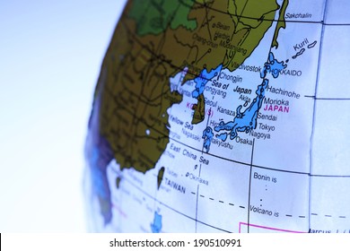 Section Of Globe Showing Northeast Asia