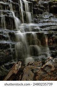 A section of Mohawk Falls is shown, Ricket's Glen State Park, Luzerne County, Pennsylvania