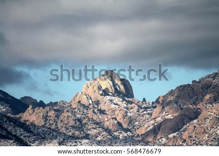 A section of mountain in the Dragoon Mountain range in Cochise Arizona
