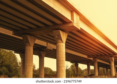 Section Of Newly Constructed Elevated Highway.