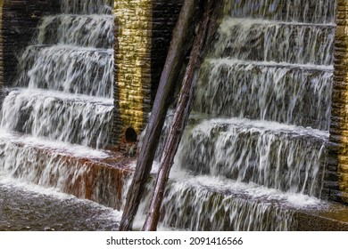 Section of the spillway that created Byrd Lake out of Bryd Creek in Cumberland Mountain State Park is located on the Cumberland Plateau, the largest timbered  plateau in the United States and the 1720