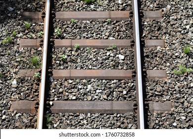 Section Of Train Tracks From Above