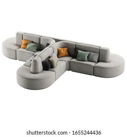 Sectional Sofa For Living Room, Lobby, Hotel Or Restaurant