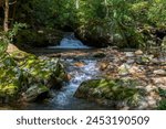 Sections of the Rocky Fork  Creeek in the Lamar Alexander Rocky Fork State Park that is park of the Cherokee National Forest in Tennessee.