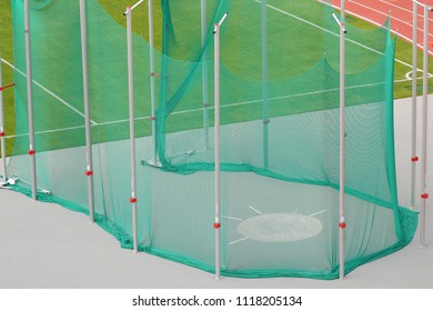 The Sector For Shot Putter. Athletics Stadium