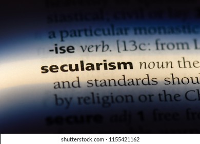 Secularism Word In A Dictionary. Secularism Concept.