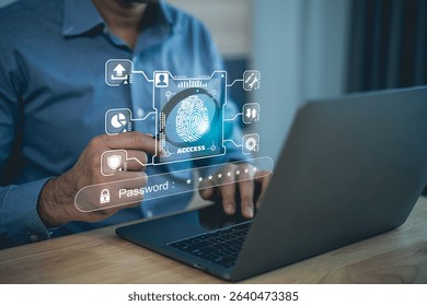 Secure Digital Identity Access with Biometric Fingerprint Technology Improve Cybersecurity and Online Authentication for Safe Internet Usage