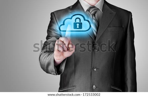 Secure Online Cloud Computing Concept Business Stock Photo (Edit Now