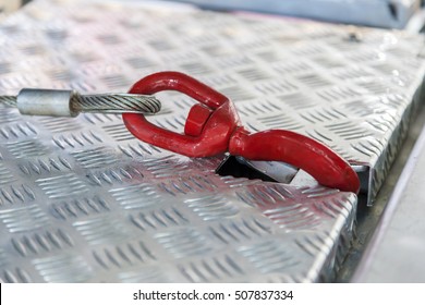 Secure Truck Load Hook With A Steel Cable