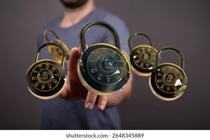 Secure Your Data: Digital Combination Locks Concept