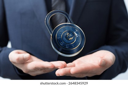 Secure Your Data: Digital Lock Concept