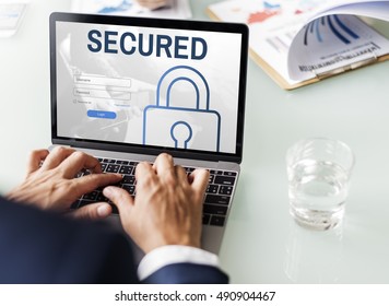 Secured Log In User Password Register Concept
