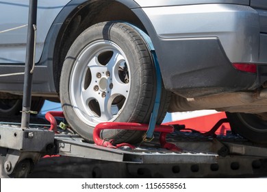 Securing The Load Of A Car Transporter