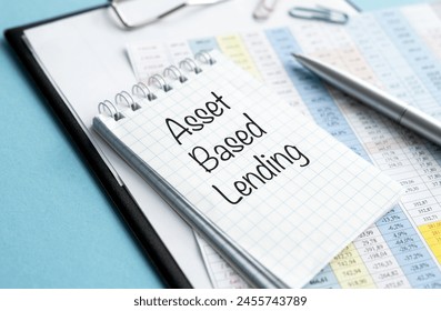 Securities Based Lending text on a paper on chart background