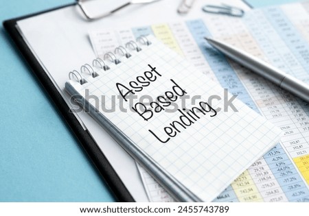 Securities Based Lending text on a paper on chart background