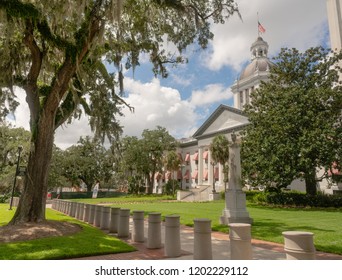 Security Barriers Protect The State Capital Building In Tallahassee Florida