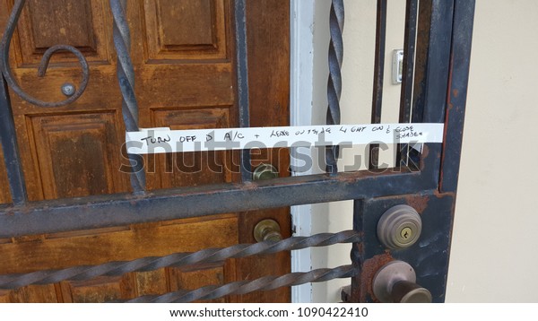 Security Bars On Door Stock Photo Edit Now 1090422410