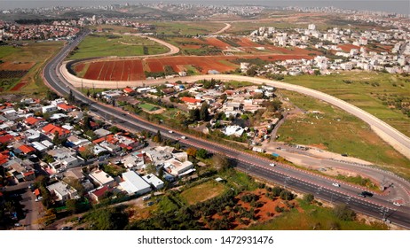 Security Border Wall Aerial View
Aerial Footage Of The Israeli Palestine Wall Close To Givon  And Bir Nabala Town
