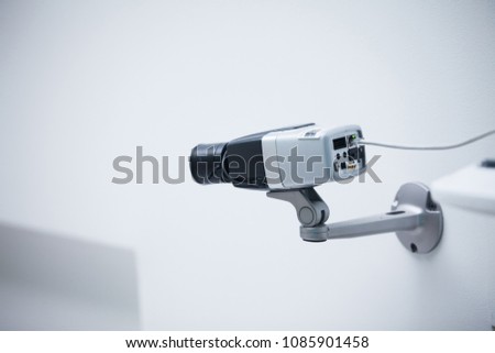 Security Camera, CCTV on location at airport.
