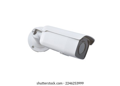 Security camera isolated on white background with clipping paths