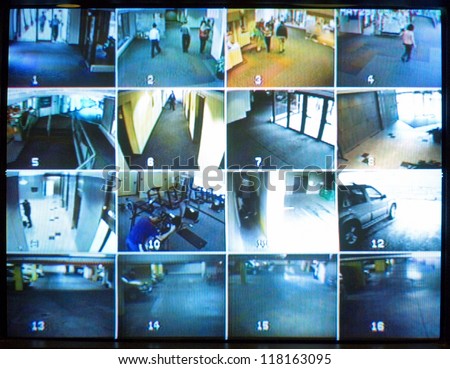 fake monitoring camera photo desktop