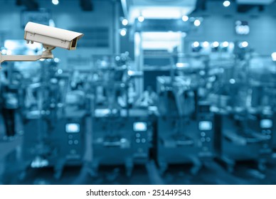 Security Camera Monitoring The Store Blur Background With Bokeh