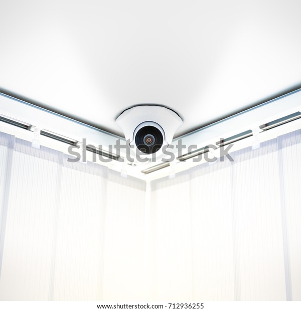 Security Camera On White Wall Modern Stock Photo Edit Now