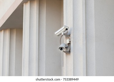 security cameras on the building