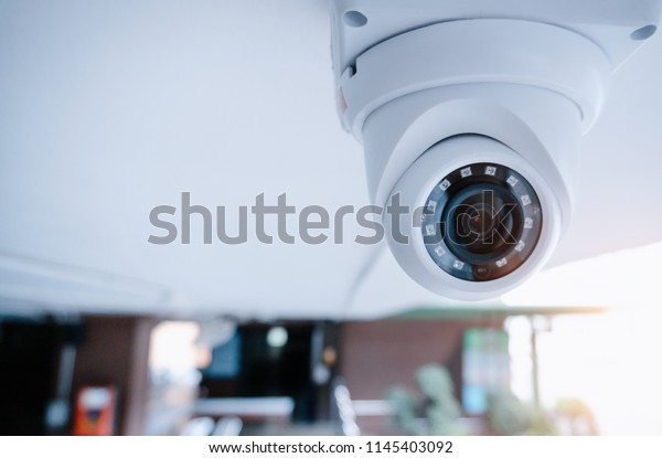 Security Cctv Camera Ceiling Area Under Stock Photo Edit Now