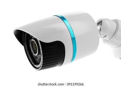 Security CCTV Camera Isolated On White