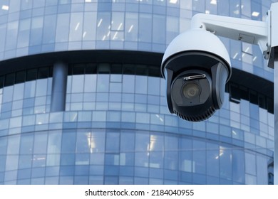 Security Cctv Camera Office Building Blurred Stock Photo 2184040955 ...