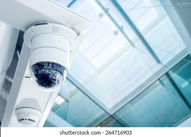 Security, CCTV Camera In The Office Building