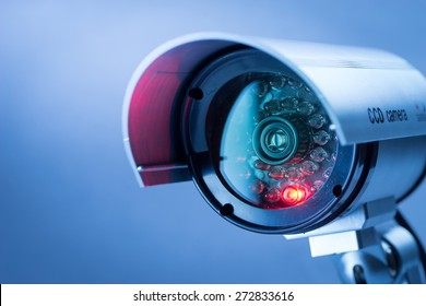 Security CCTV camera in office building - Shutterstock ID 272833616