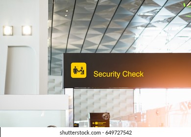 Security Check Airport Sign
